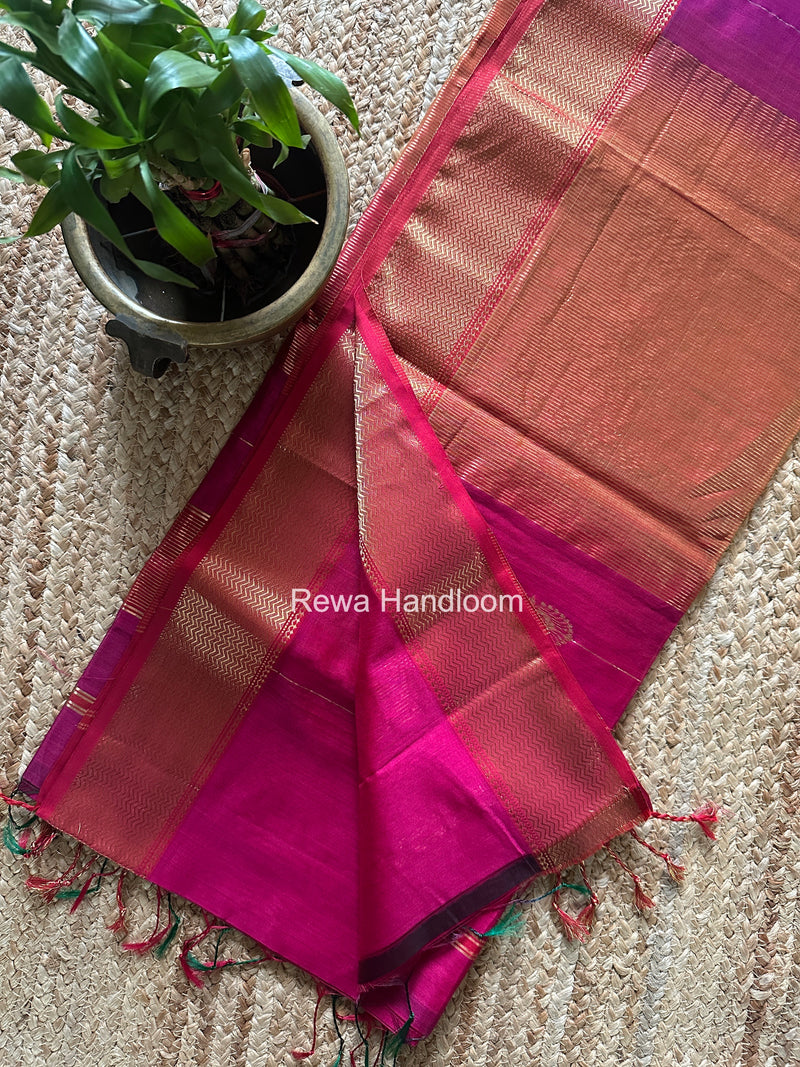 Maheshwari Magenta Shaded Butta Saree BLSS036