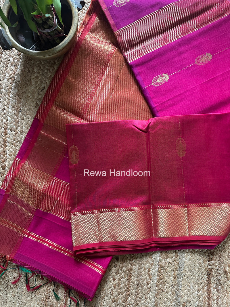 Maheshwari Magenta Shaded Butta Saree BLSS036