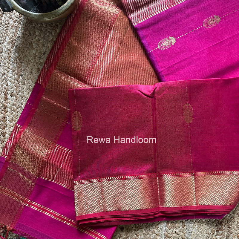 Maheshwari Magenta Shaded Butta Saree BLSS036
