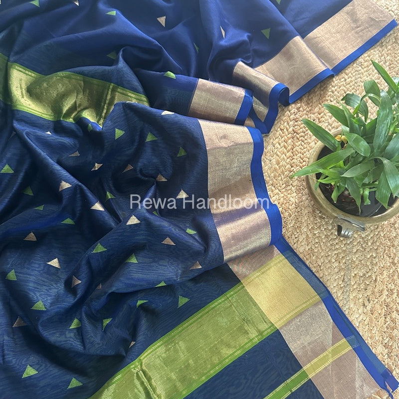  Zari Butti Maheshwari Saree