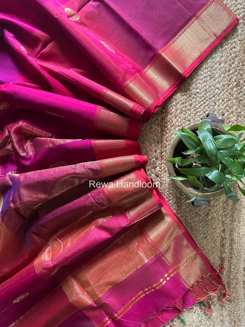 Maheshwari Magenta Shaded Butta Saree BLSS036