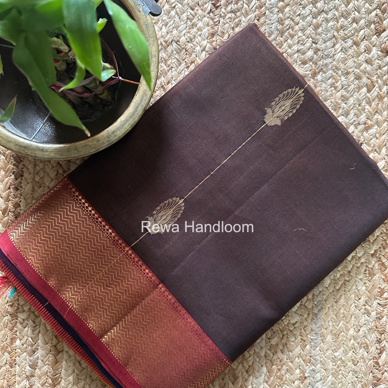 Maheshwari Wine Shaded Butta Saree BLSS035