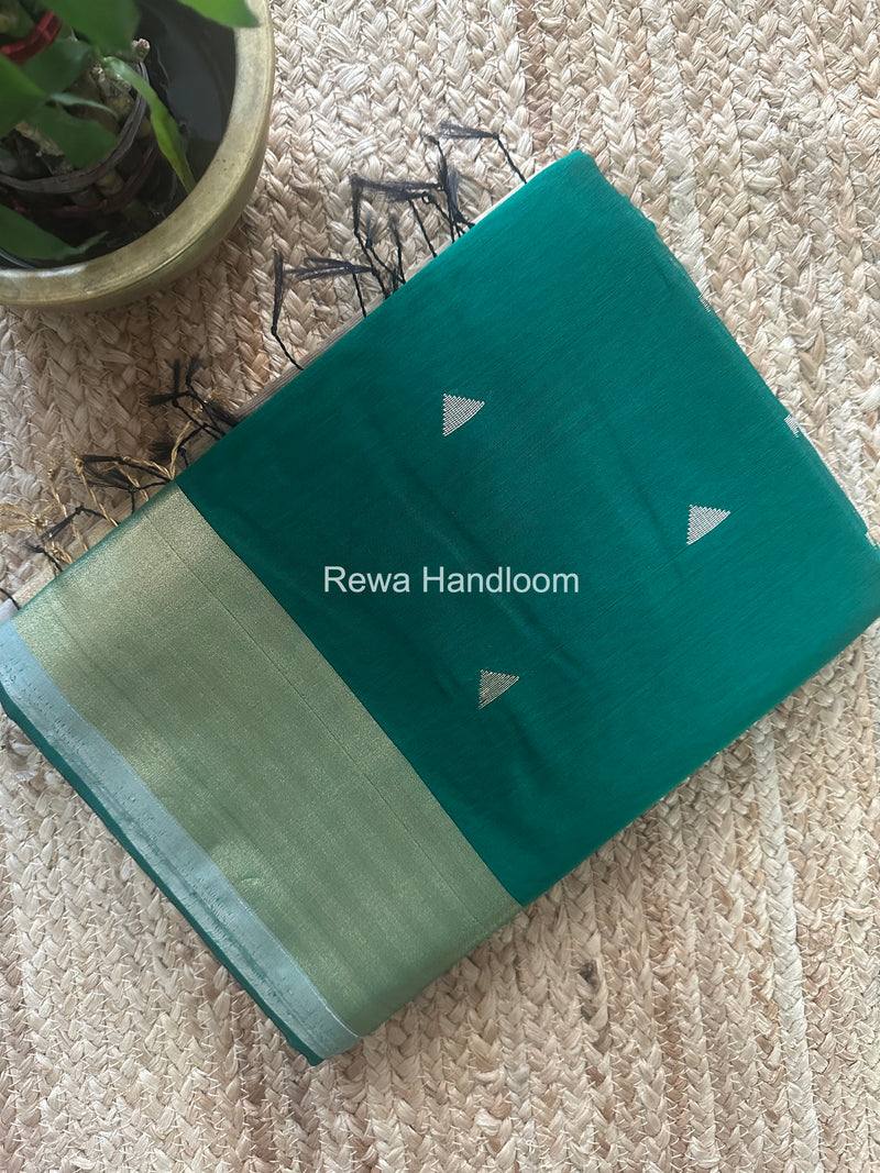  Green Triangle Butti Maheshwari Saree SB0180