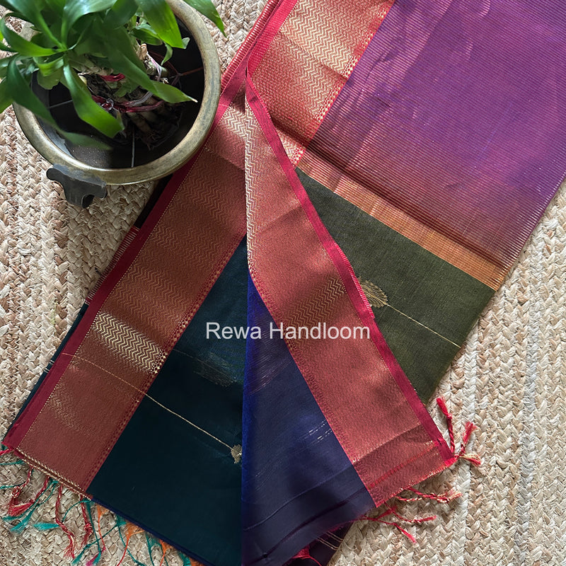Maheshwari Wine Shaded Butta Saree BLSS035