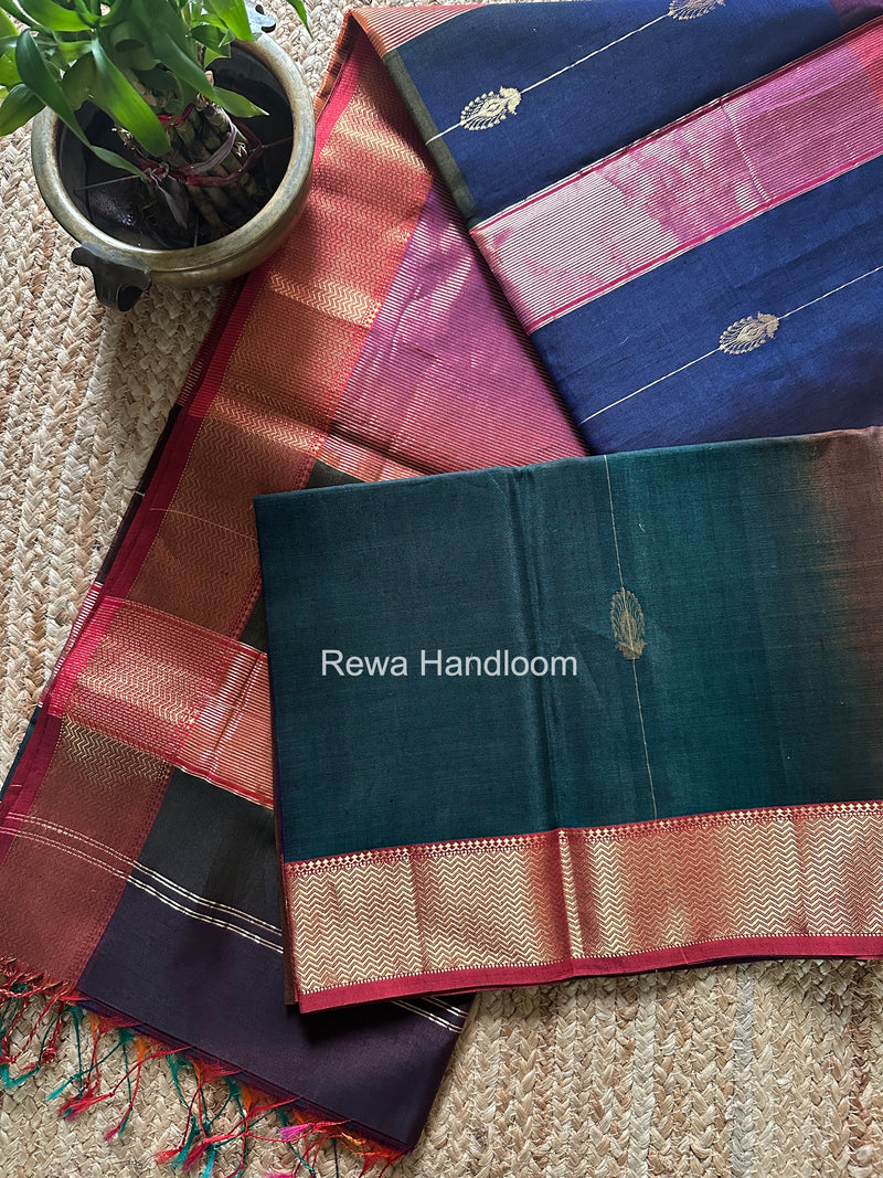 Maheshwari Wine Shaded Butta Saree BLSS035