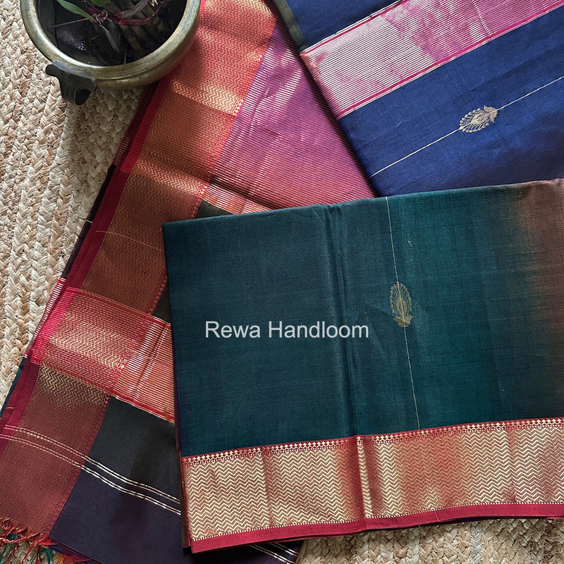 Maheshwari Wine Shaded Butta Saree BLSS035