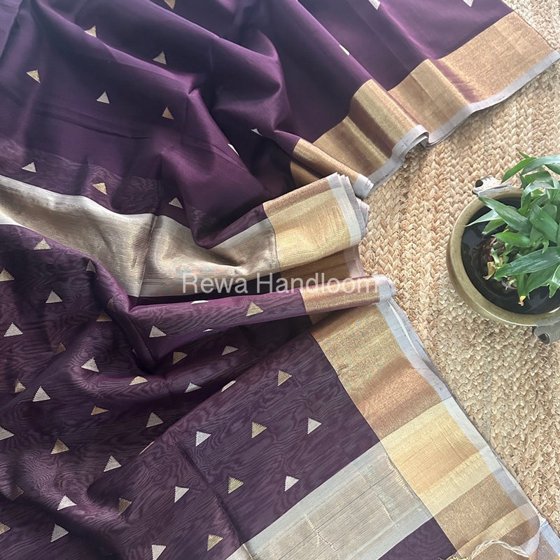  Zari Butti Maheshwari Saree