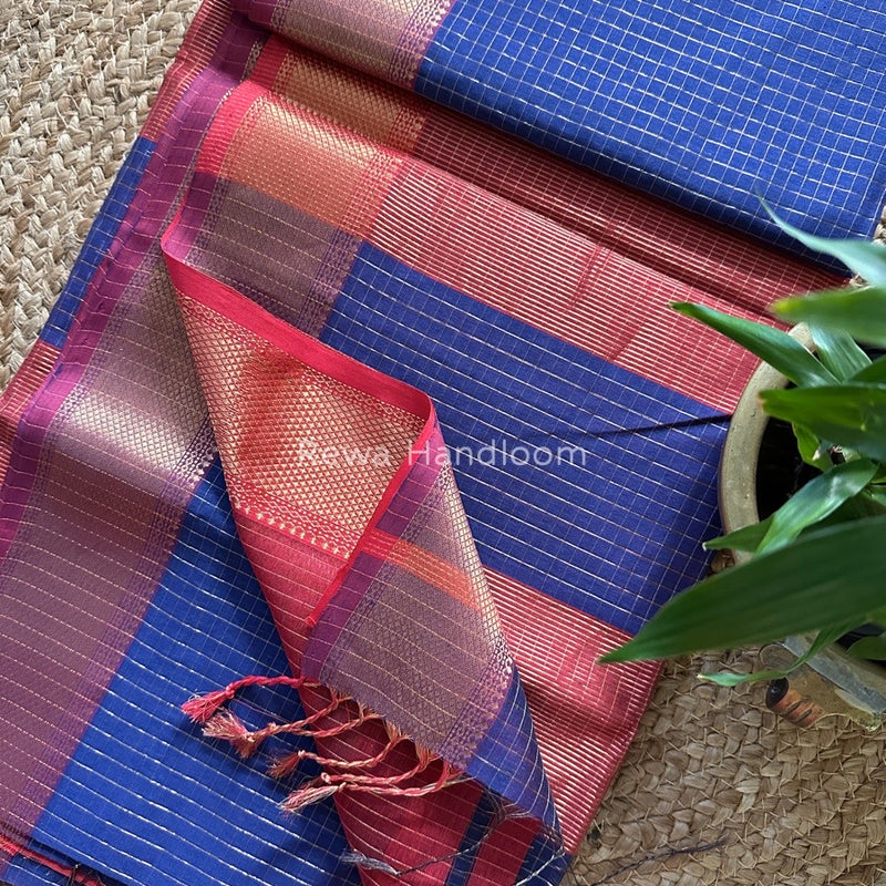 Maheshwari Zari Checks Saree