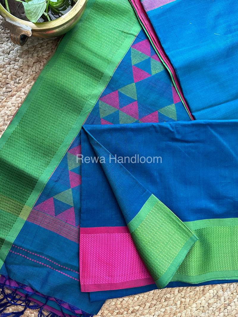 Maheshwari More Peach Heavy Pallu Saree-DPS012