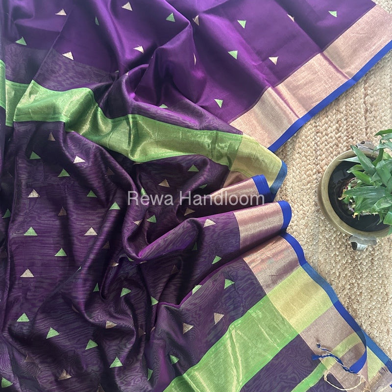 Zari Butti Maheshwari Saree