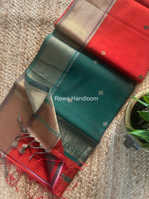Maheshwari Flower Butti Saree
