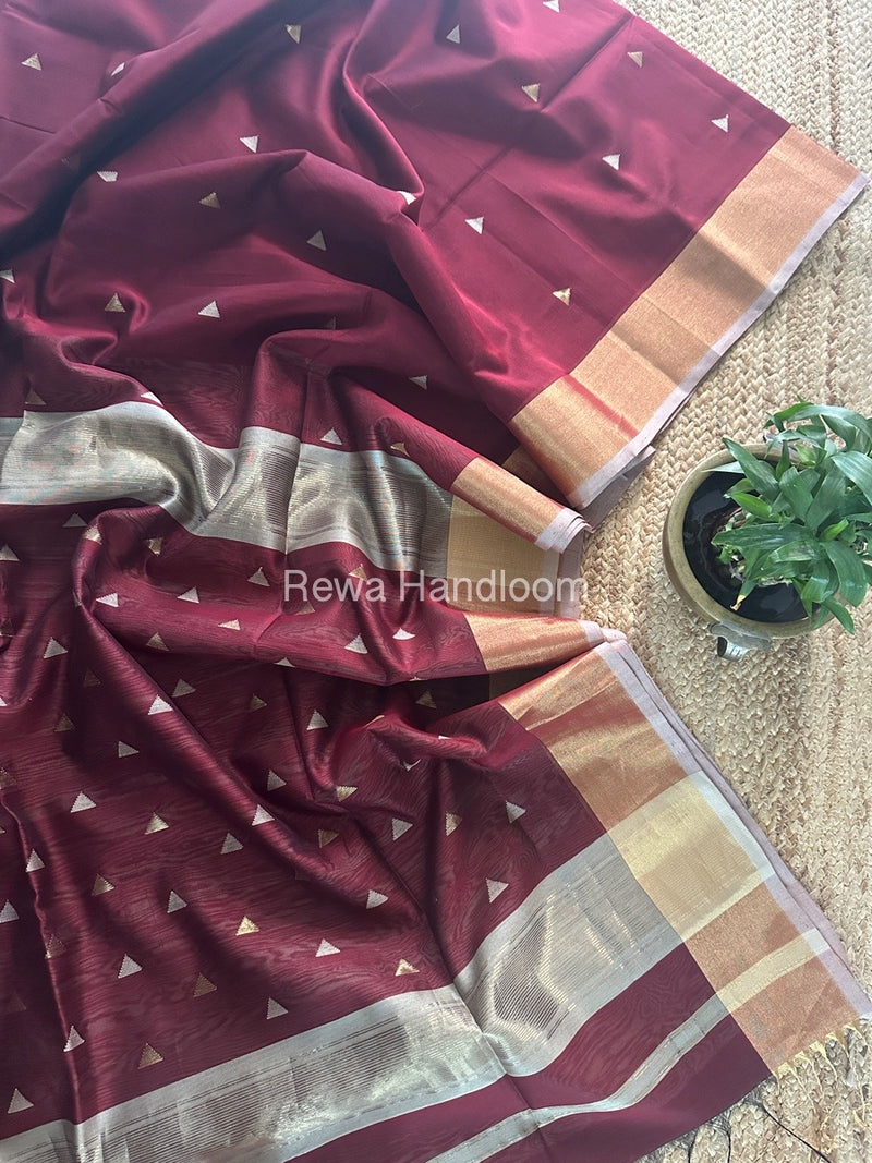  Zari Butti Maheshwari Saree