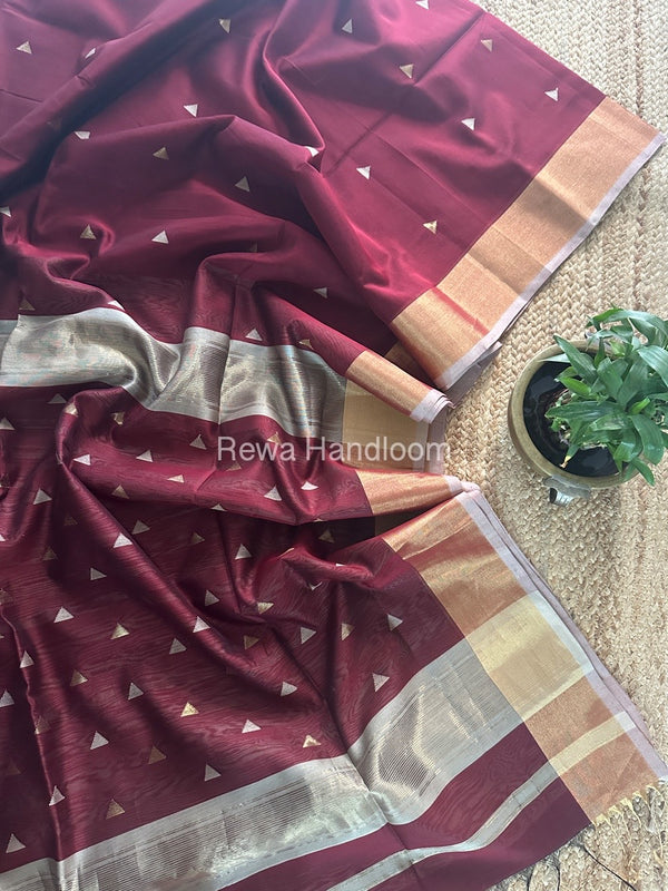  Zari Butti Maheshwari Saree