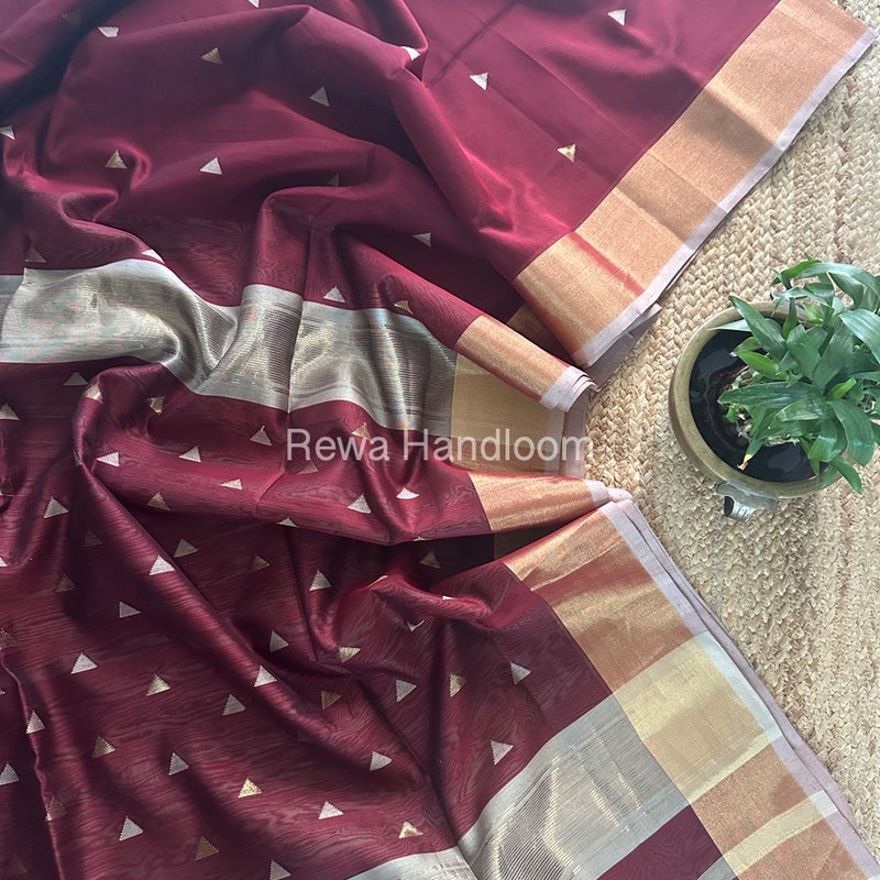  Zari Butti Maheshwari Saree