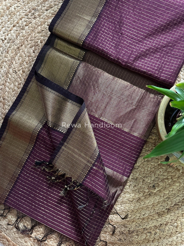 Maheshwari Zari Checks Saree