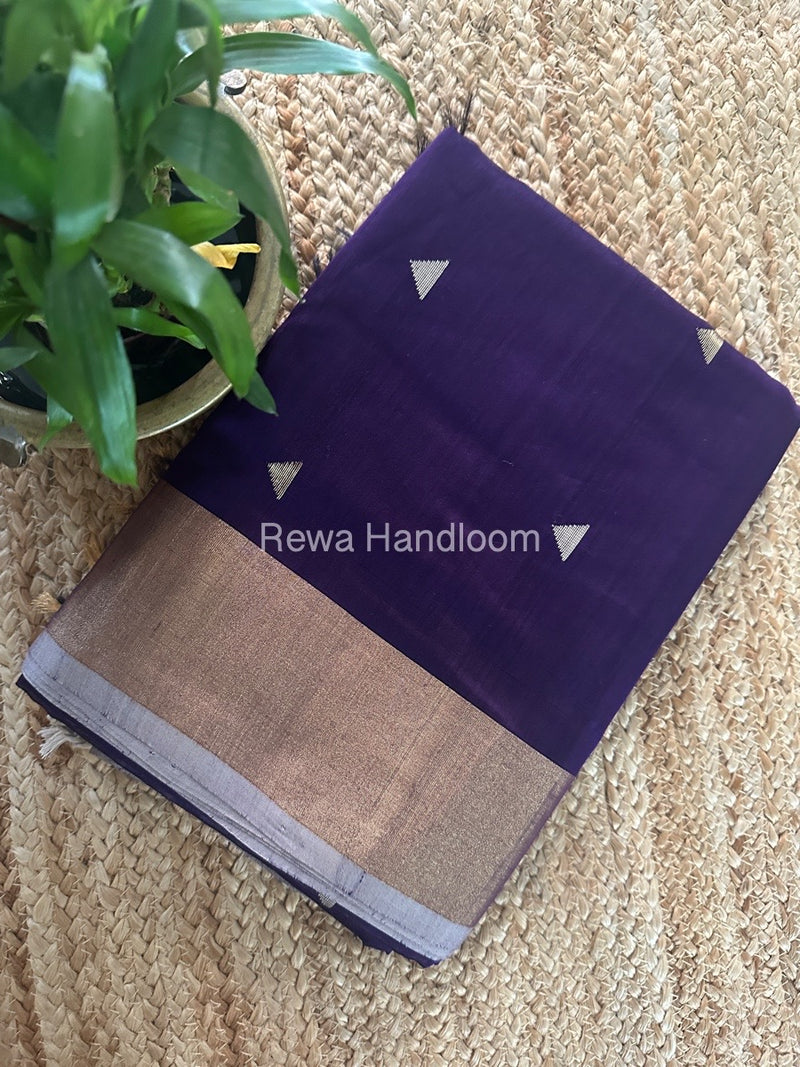 Violet Zari Butti Maheshwari Saree SB0154