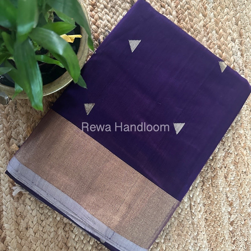 Violet Zari Butti Maheshwari Saree SB0154