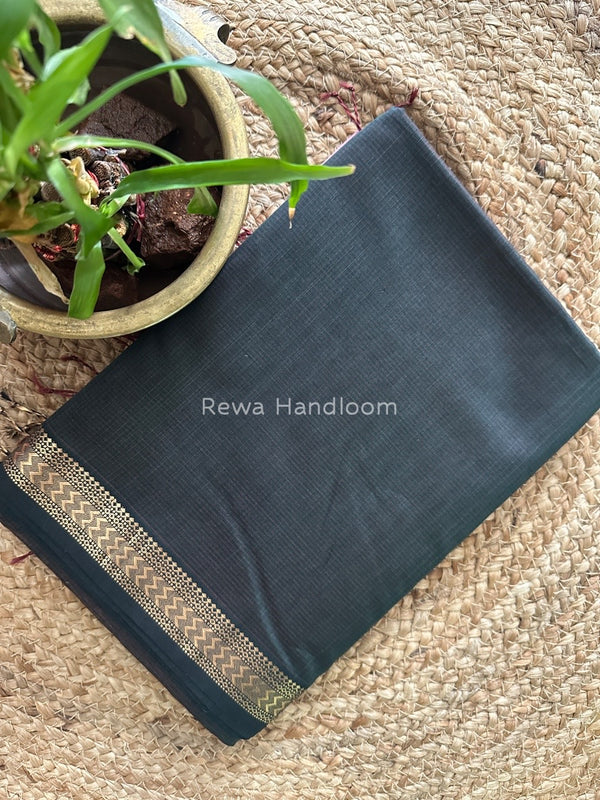 Maheshwari Black Rasta Lehar Saree RL021