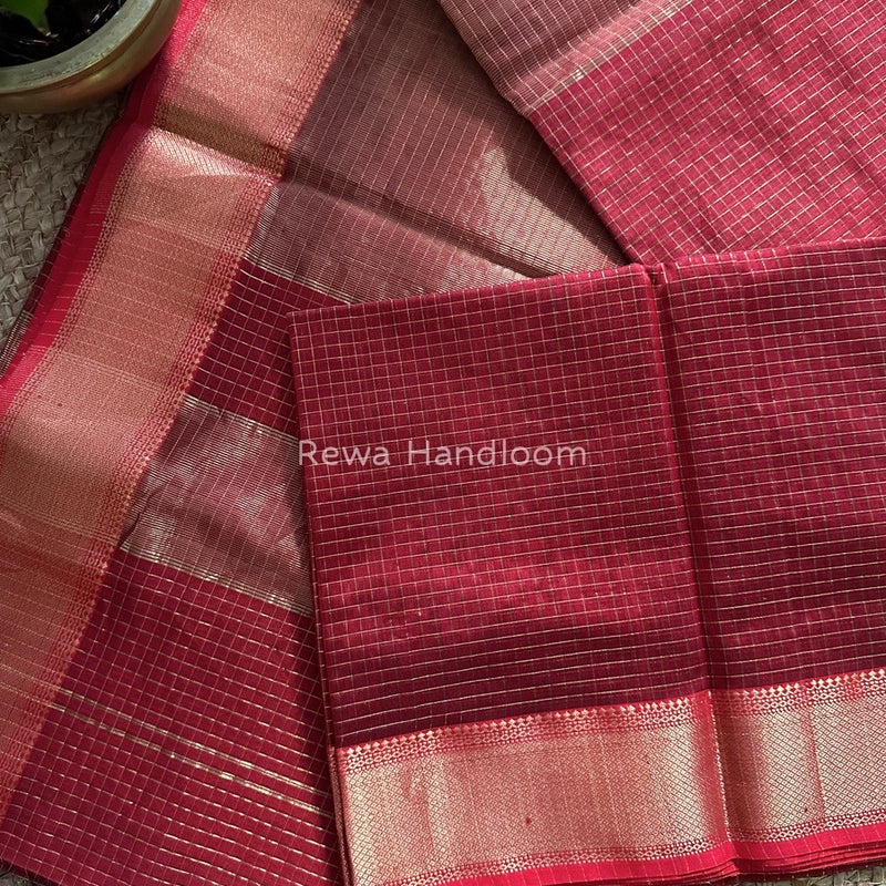  Zari Checks Saree