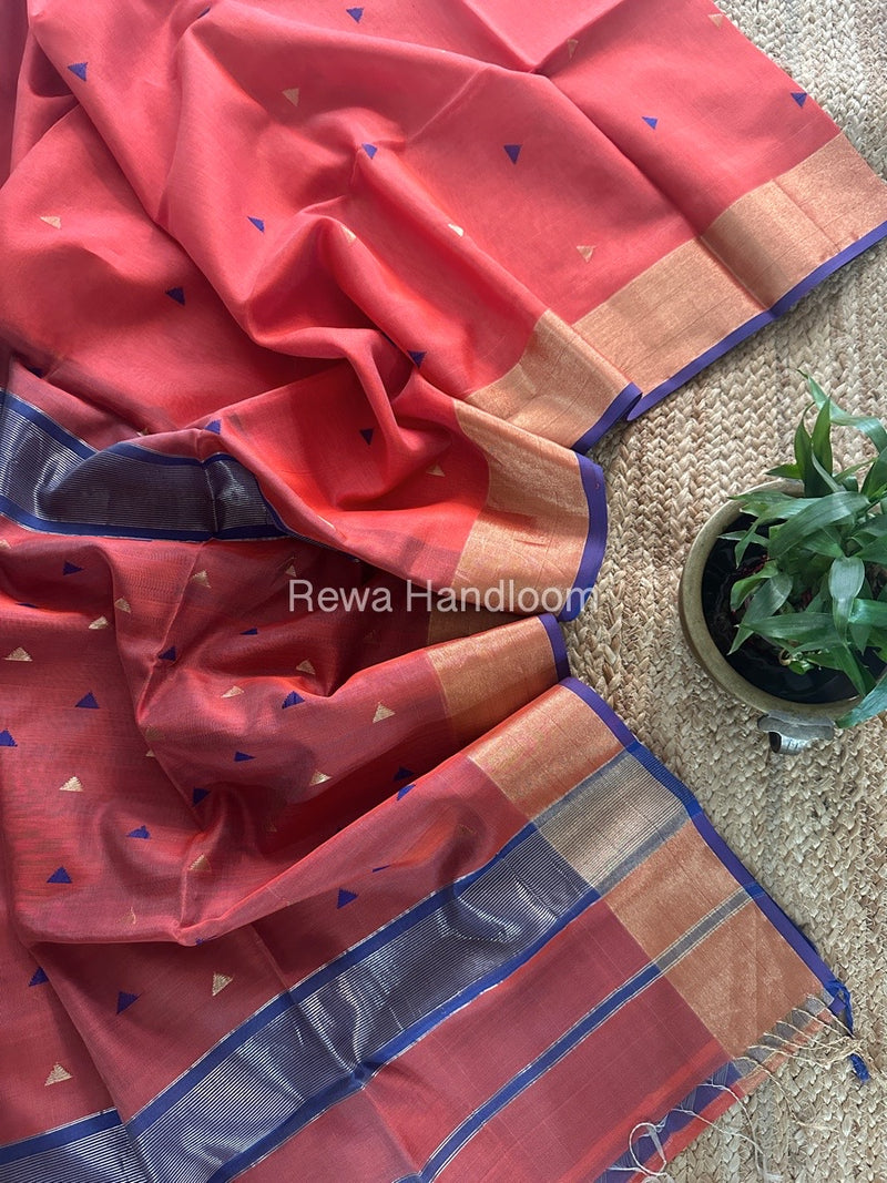  Zari Butti Maheshwari Saree