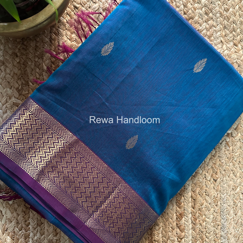 Maheshwari Morpankhi Flower Butti Saree PTB0157