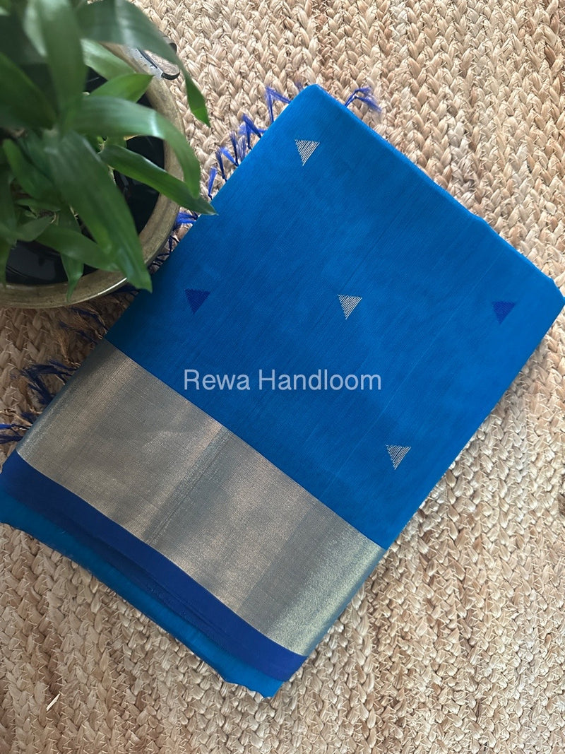 Morpankhi Zari Butti Maheshwari Saree SB0151