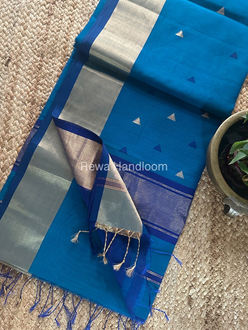 Morpankhi Zari Butti Maheshwari Saree SB0151