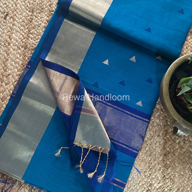 Morpankhi Zari Butti Maheshwari Saree SB0151