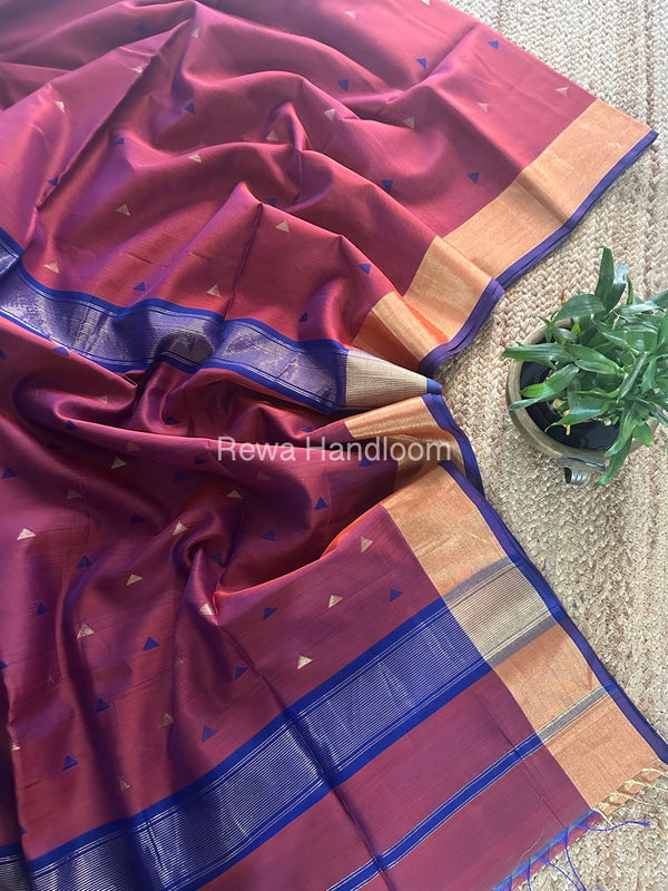  Zari Butti Maheshwari Saree