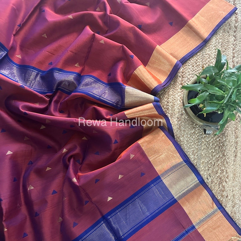  Zari Butti Maheshwari Saree