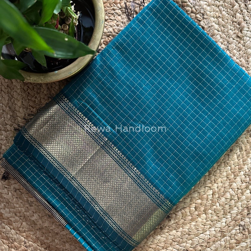 Maheshwari Morpankhi Zari Checks Saree ZCHX178