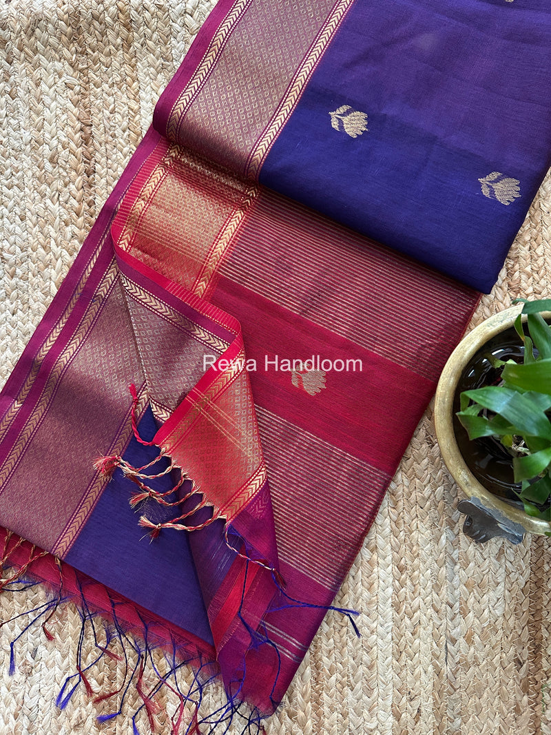 Maheshwari Lotus Shaded Butta Saree