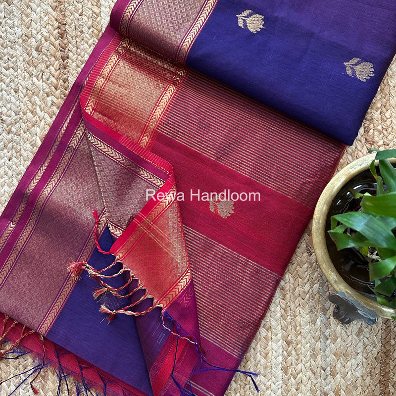 Maheshwari Lotus Shaded Butta Saree