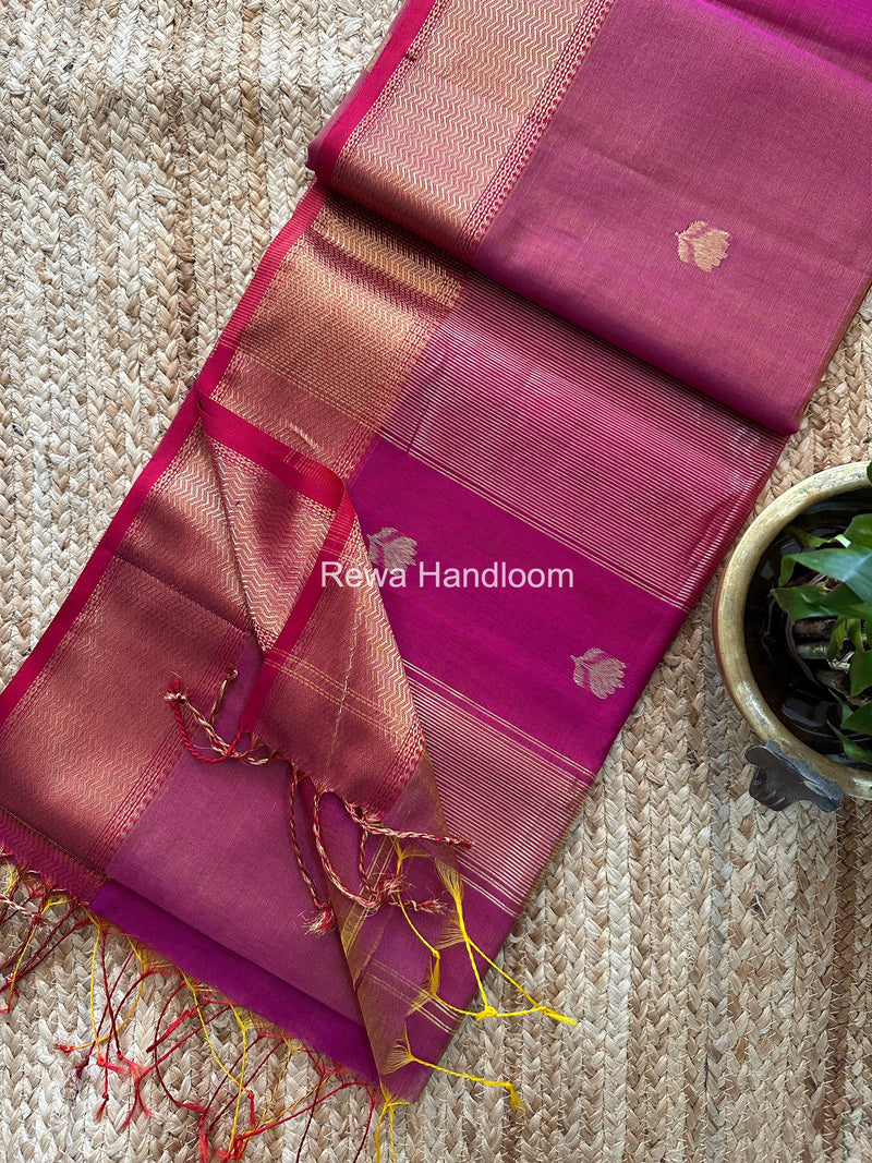 Maheshwari Lotus Shaded Butta Saree