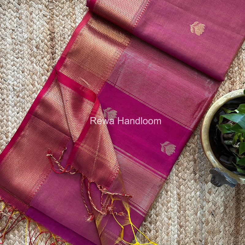Maheshwari Lotus Shaded Butta Saree