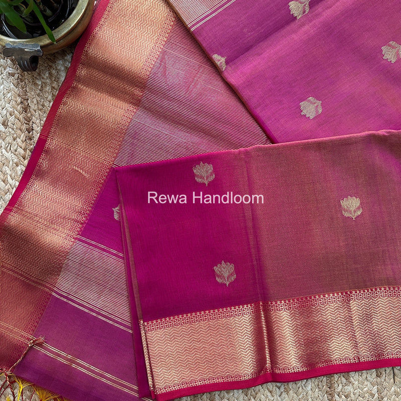 Maheshwari Lotus Shaded Butta Saree