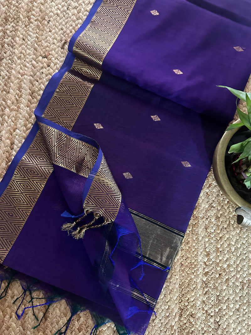 Zari Butti Maheshwari Saree 