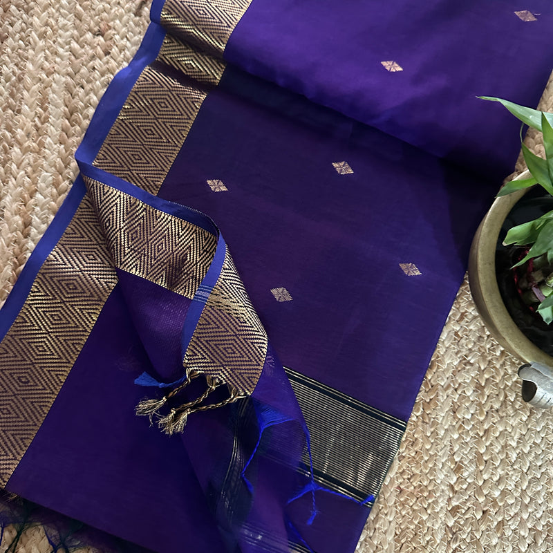 Zari Butti Maheshwari Saree 