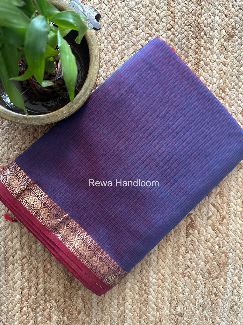 Maheshwari Morpankhi Garbha Reshami Silk Saree GS351