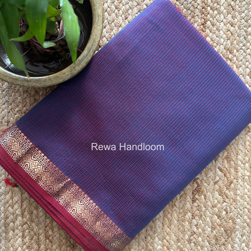 Maheshwari Morpankhi Garbha Reshami Silk Saree GS351
