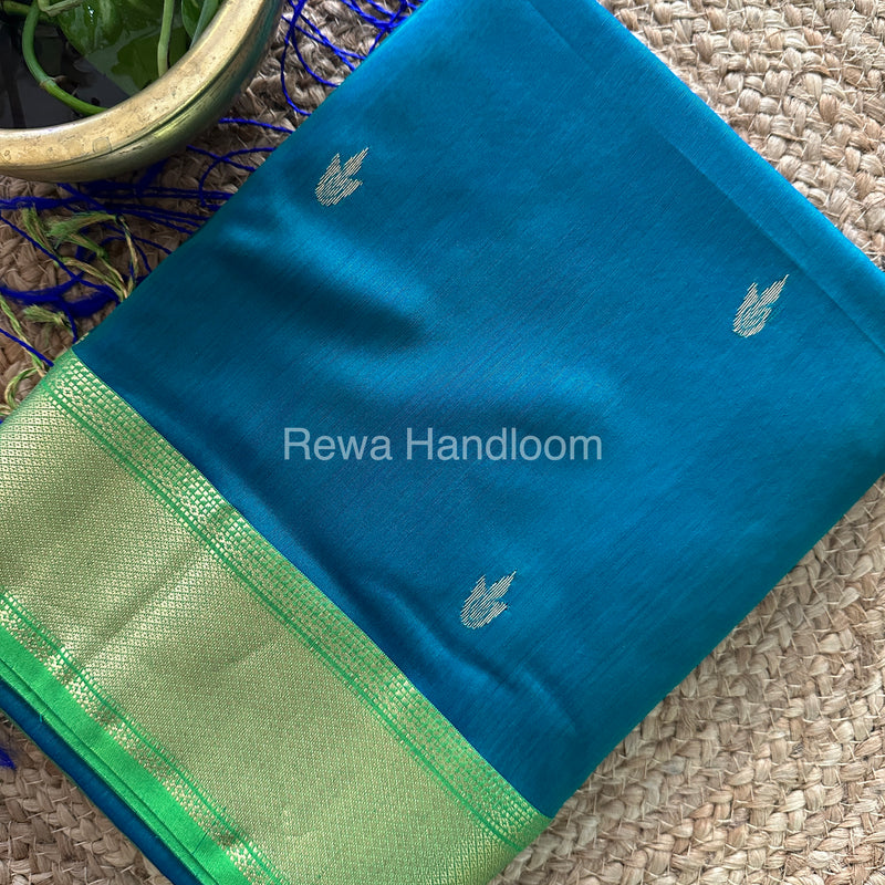 Turmeric Zari Butti ~ Maheshwari Saree