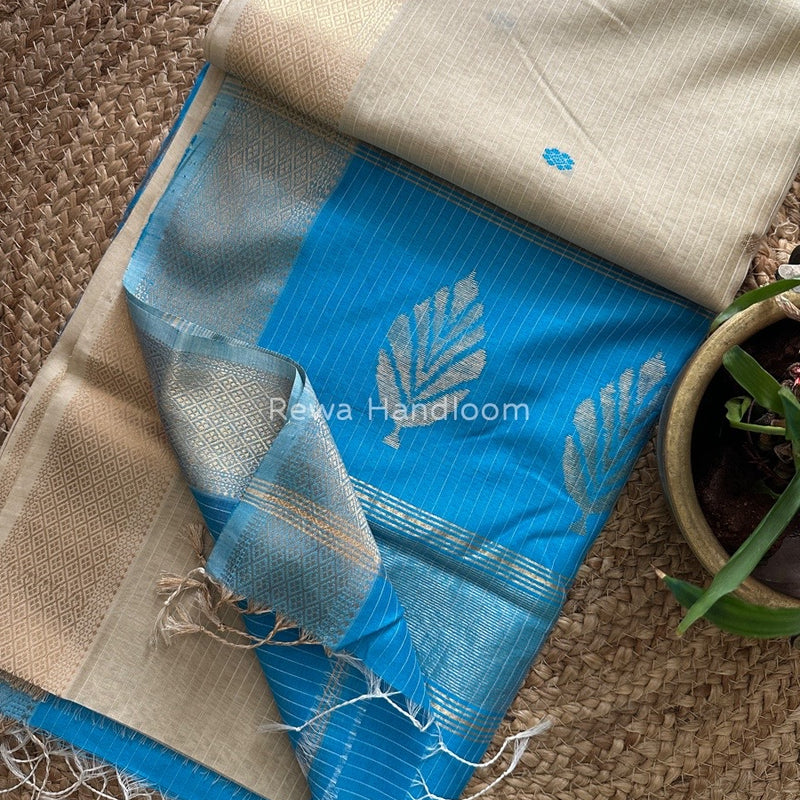 Butta Pallu Zari Border Saree ~ Maheshwari Saree