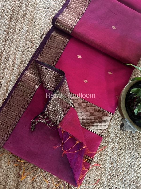 Zari Butti Maheshwari Saree 