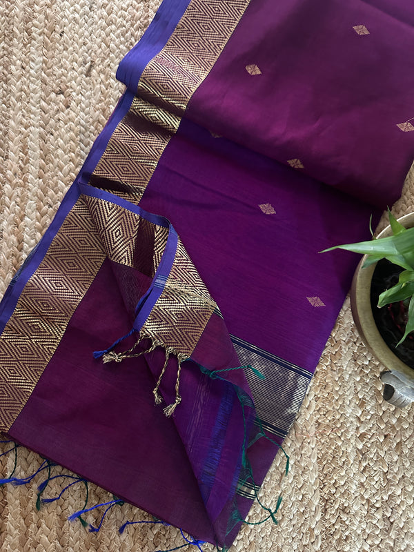 Zari Butti Maheshwari Saree