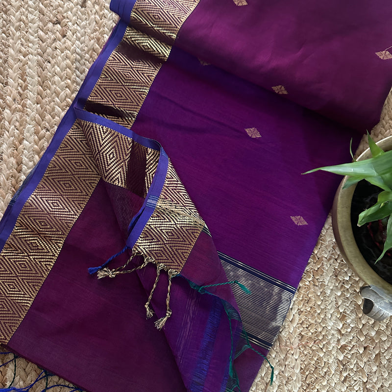 Zari Butti Maheshwari Saree