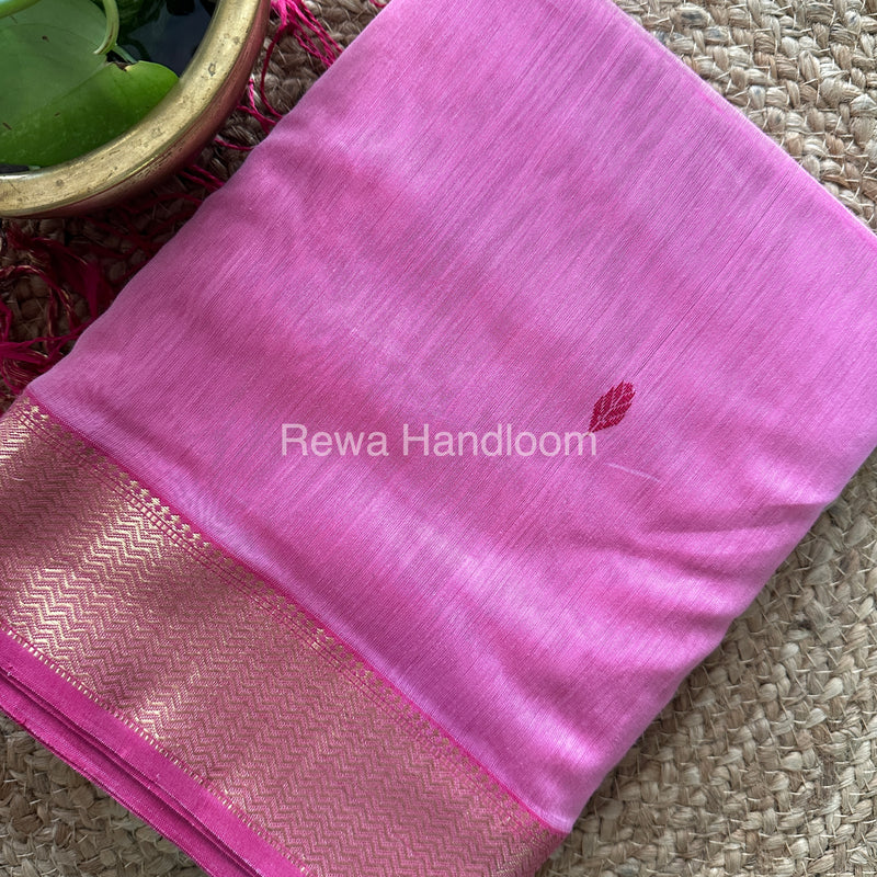Turmeric Zari Butti ~ Maheshwari Saree