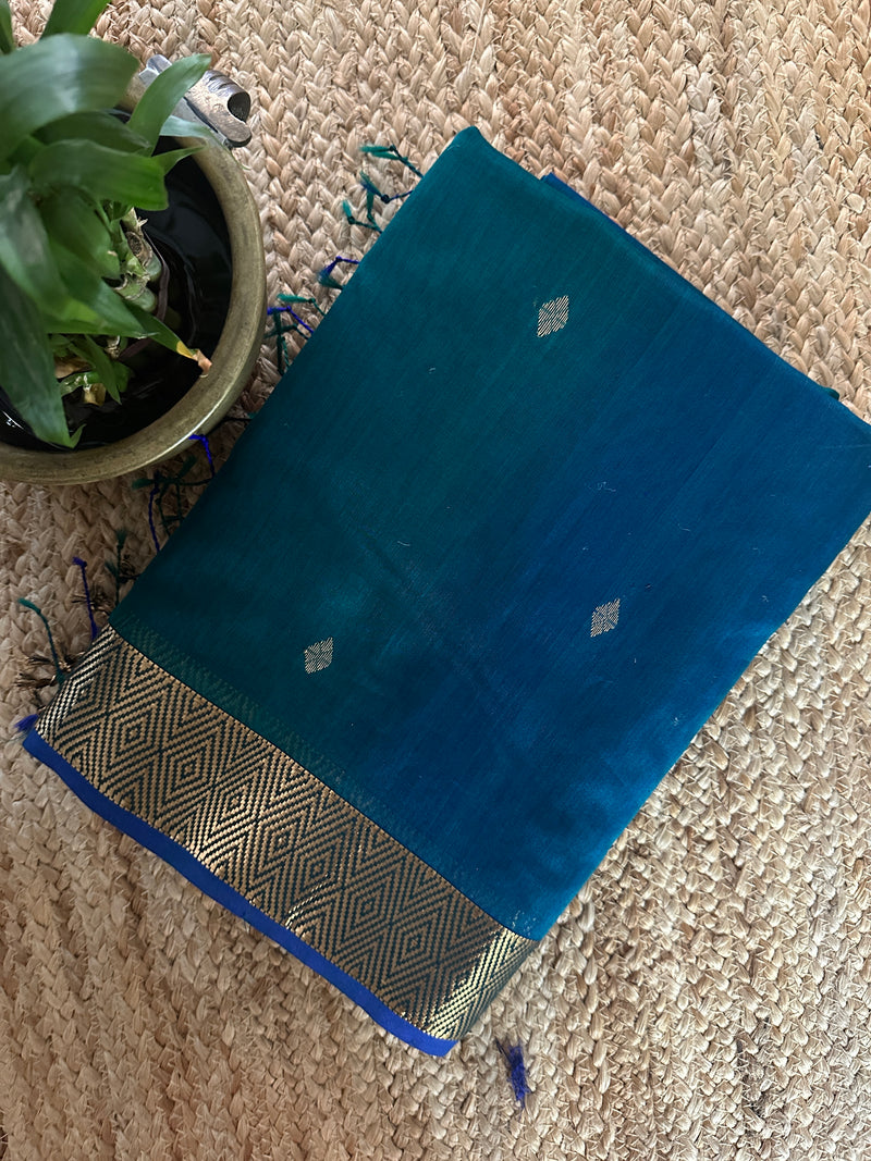 Morpankhi Zari Butti Maheshwari Saree DBSS04