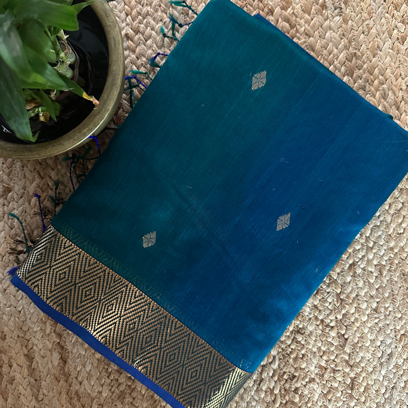 Morpankhi Zari Butti Maheshwari Saree DBSS04