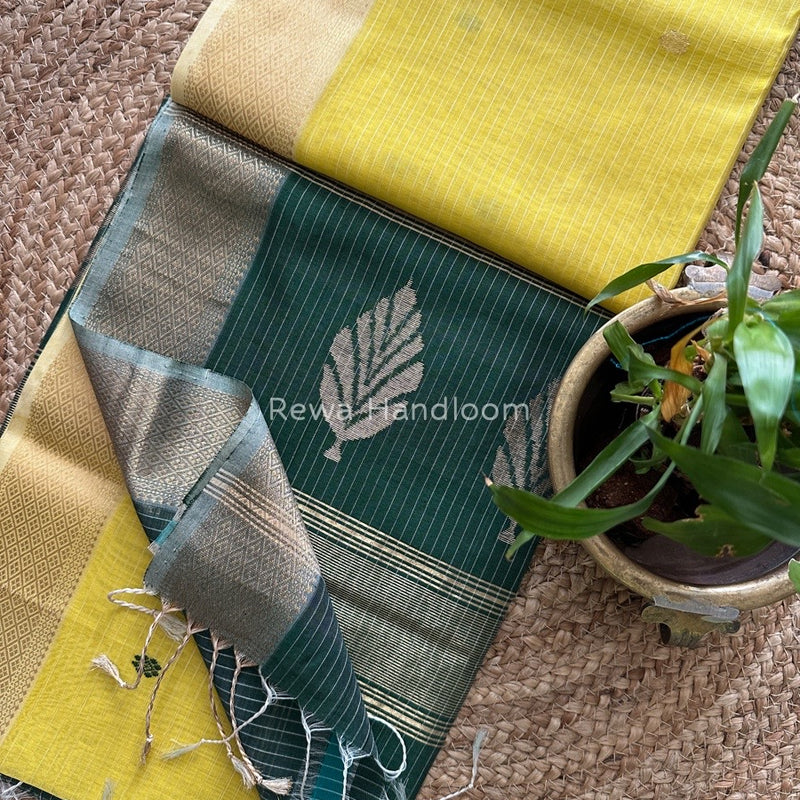 Butta Pallu Zari Border Saree ~ Maheshwari Saree