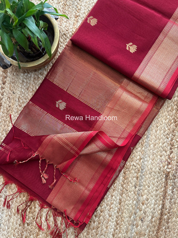 Maheshwari Lotus Butta Saree